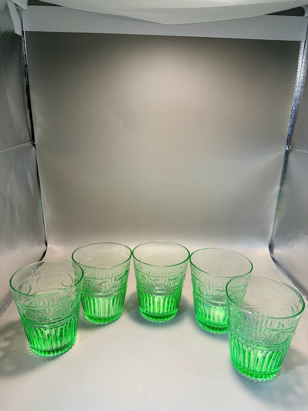 Five Depression Glass Collection" produced by Park Designs Juice Glasses